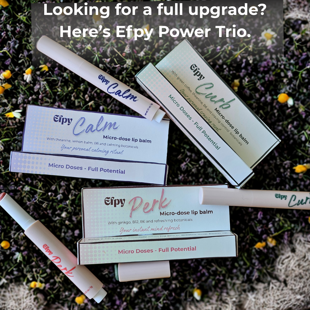 Efpy micro-dose lip balm - Calm, Curb and Perk